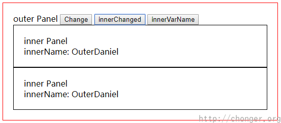 点击测试按钮结果